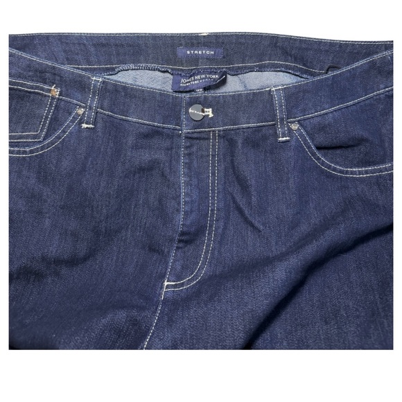 Wide Leg Blue Denim Jeans Jones of New York‎ Sz 14 - Picture 3 of 4